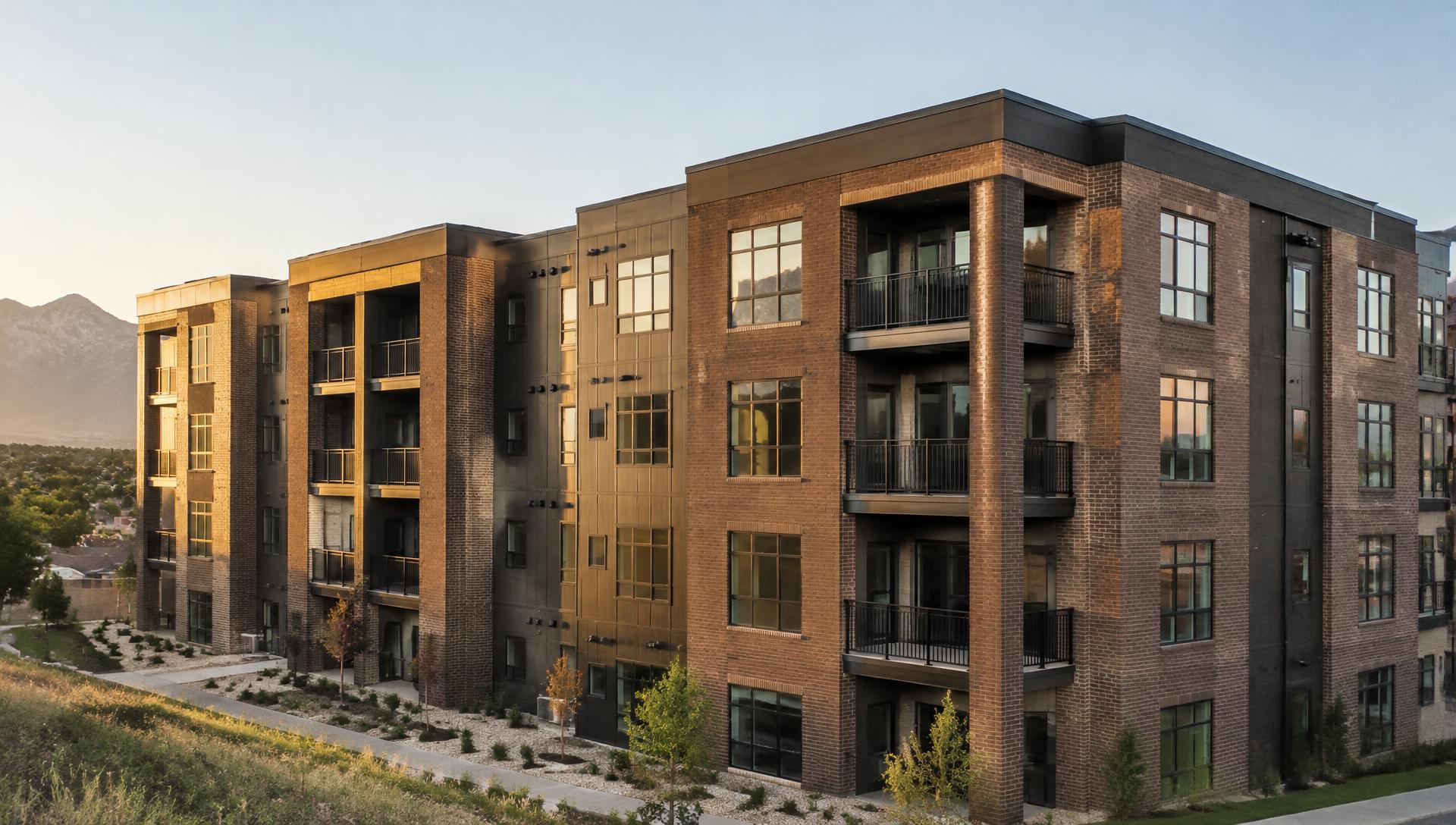 Illustrative multifamily building exterior